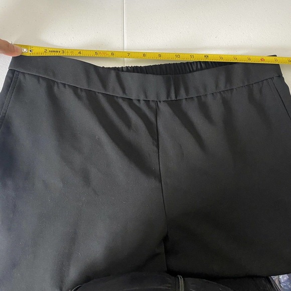 Eileen Fisher Women’s Black Polyester Spandex Elastic Waist Pants With Pockets. - Picture 9 of 13
